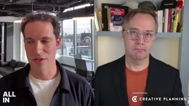 節目畫面:左為 Will Ahmed、右為 Jason Calacanis
